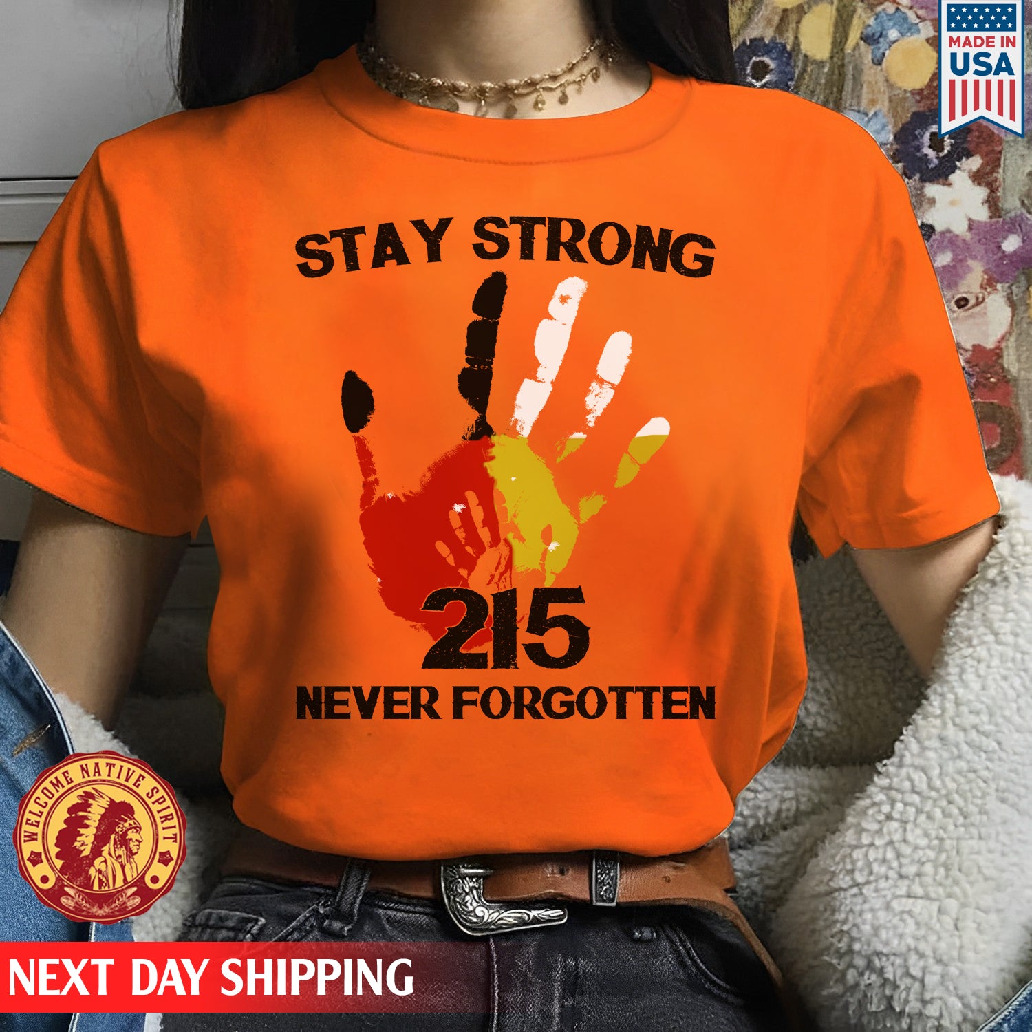 Every Child Matters Stay Strong 215 Never Forgotten Hand Color For Orange Day 046