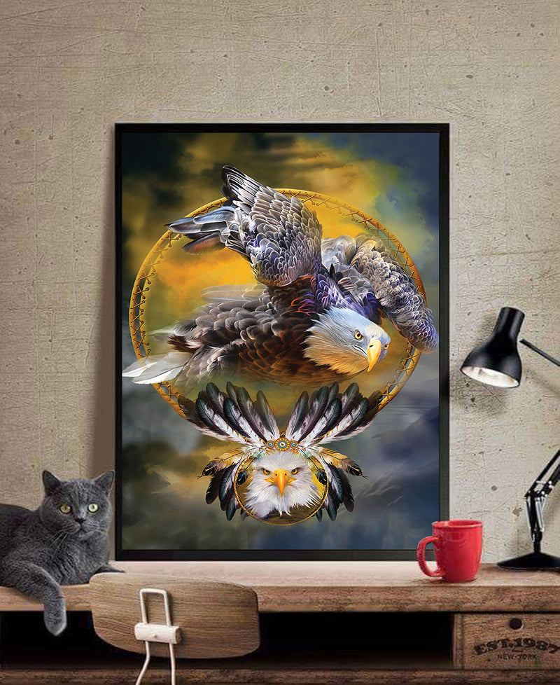 The Native American Eagle Wings Poster/Canvas