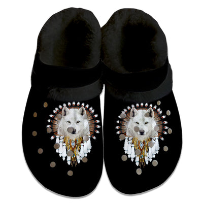 Fleece Unisex Pattern Clog Shoes For Women and Men Native American Style