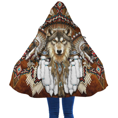 Amazing Wolf Feather Native Cloak WCS