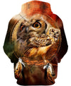 Owl Eyes 3D Hoodie - Native American Pride Shop