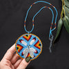Four Feather Handmade Beaded Wire Necklace Pendant Unisex With Native American Style