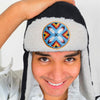 Four Feather Beaded Winter Trapper Hats for Men Women Native American Style