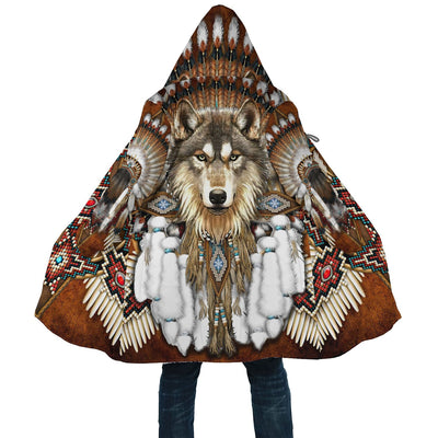 Amazing Wolf Feather Native Cloak WCS