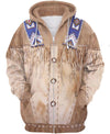 Native Buckskin Beaded 3D Hoodie - Native American Pride Shop