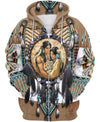 Feather Native Motifs 3D Hoodie - Native American Pride Shop