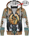 Feather Native Motifs 3D Hoodie - Native American Pride Shop