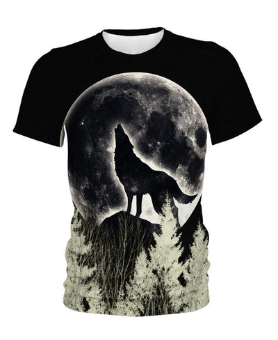 Black Wolf Moon 3D Hoodie - Native American Pride Shop