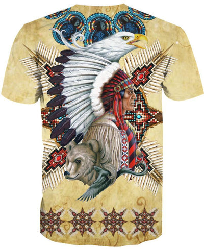 Native Yellow Pattern 3D Hoodie - Native American Pride Shop