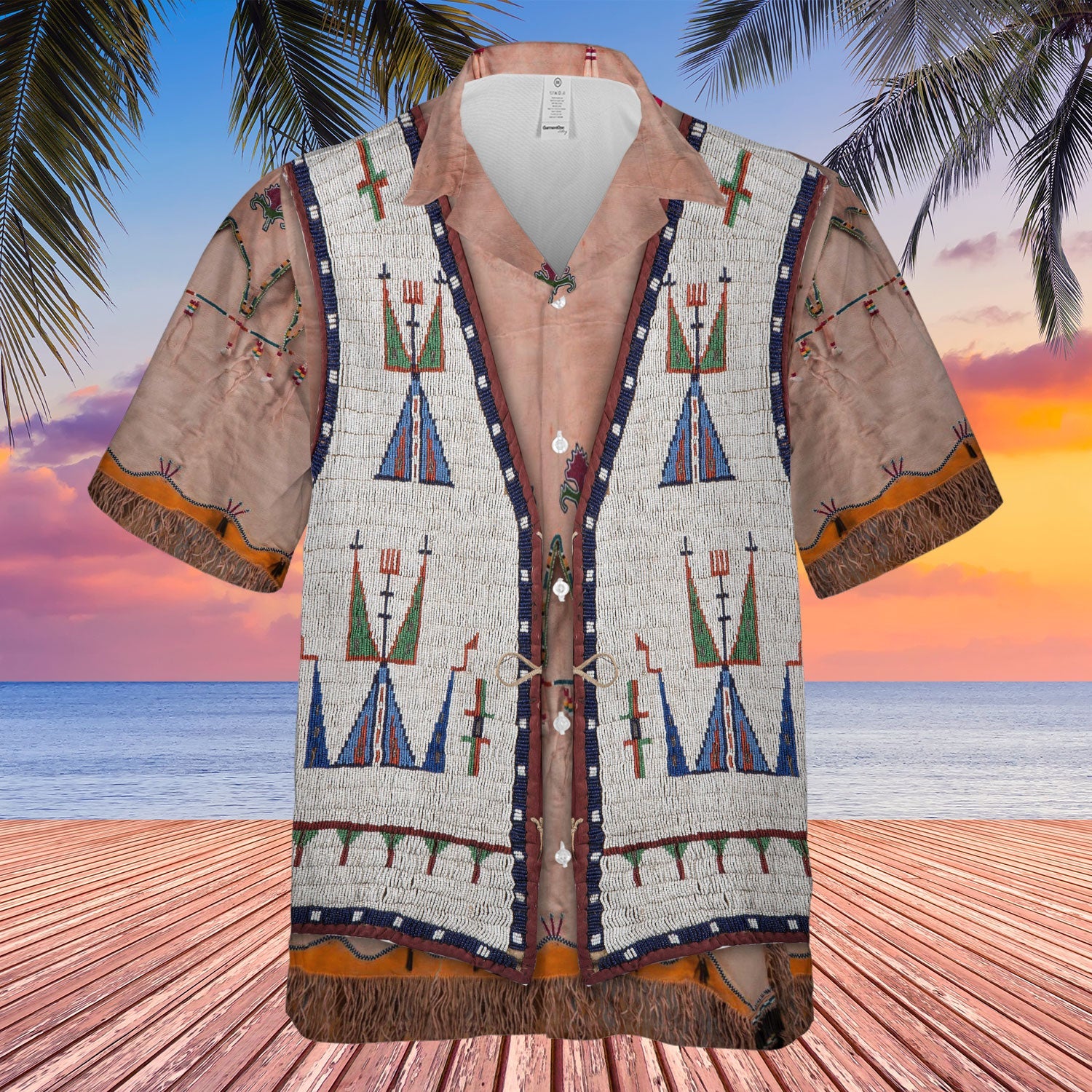 Native Pattern Hawaiian Shirt WCS