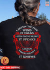 Listen To The Wind Listen To Your Heart Red Art Native American Unisex Back T-Shirt/Hoodie/Sweatshirt