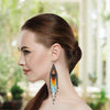 Sun Multi-Color Hook Beaded Handmade Earrings For Women