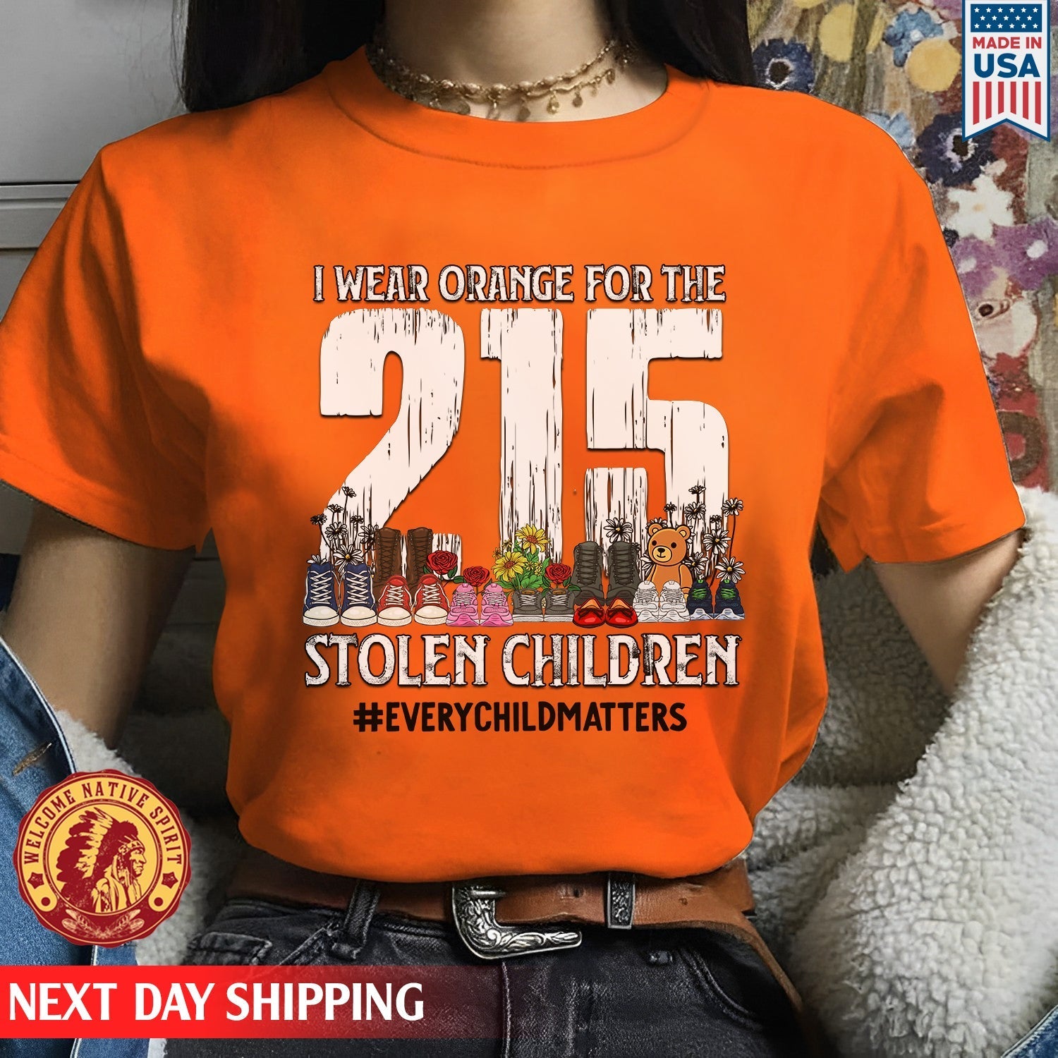 Every Child Matters I Wear Orange For The 215 Stolen Children For Orange Day Unisex T-Shirt/Hoodie/Sweatshirt