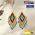 Multi Colored Beaded Handmade Earrings For Women