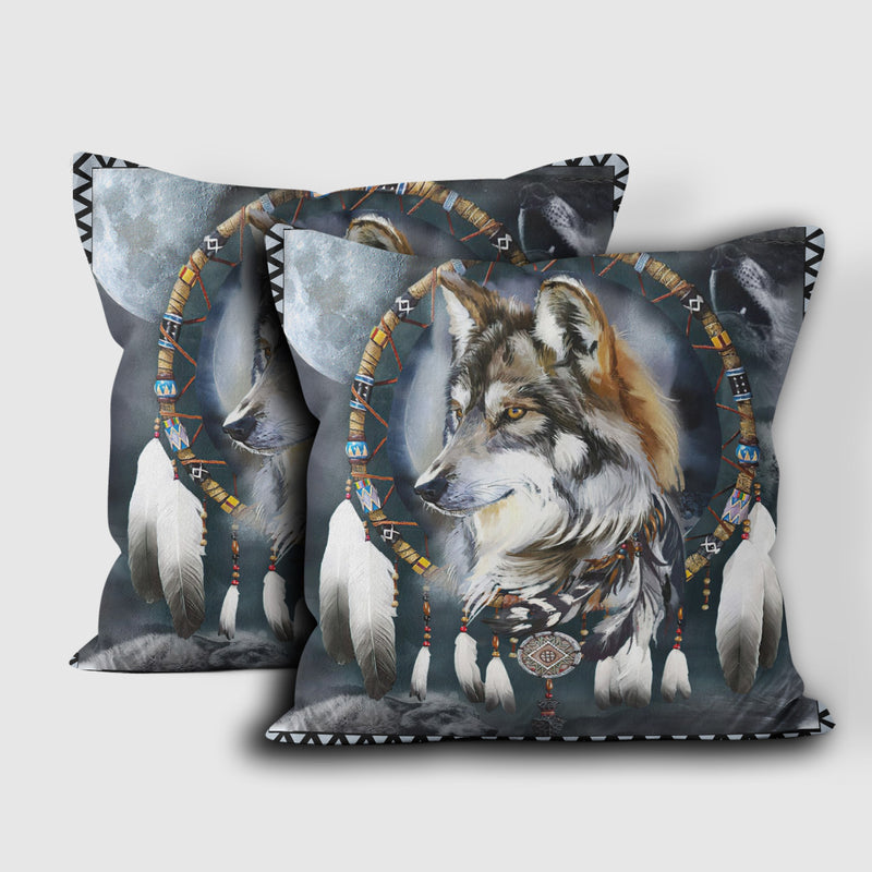 Wolf Native American Pillow Cover WCS