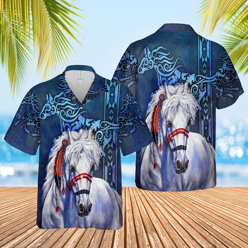 Native American Horse Hawaiian Shirt WCS