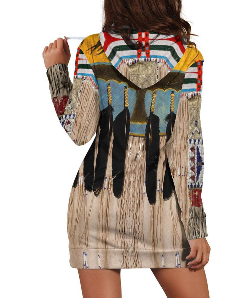 Native Coyote Spirit Hoodie Dress WCS