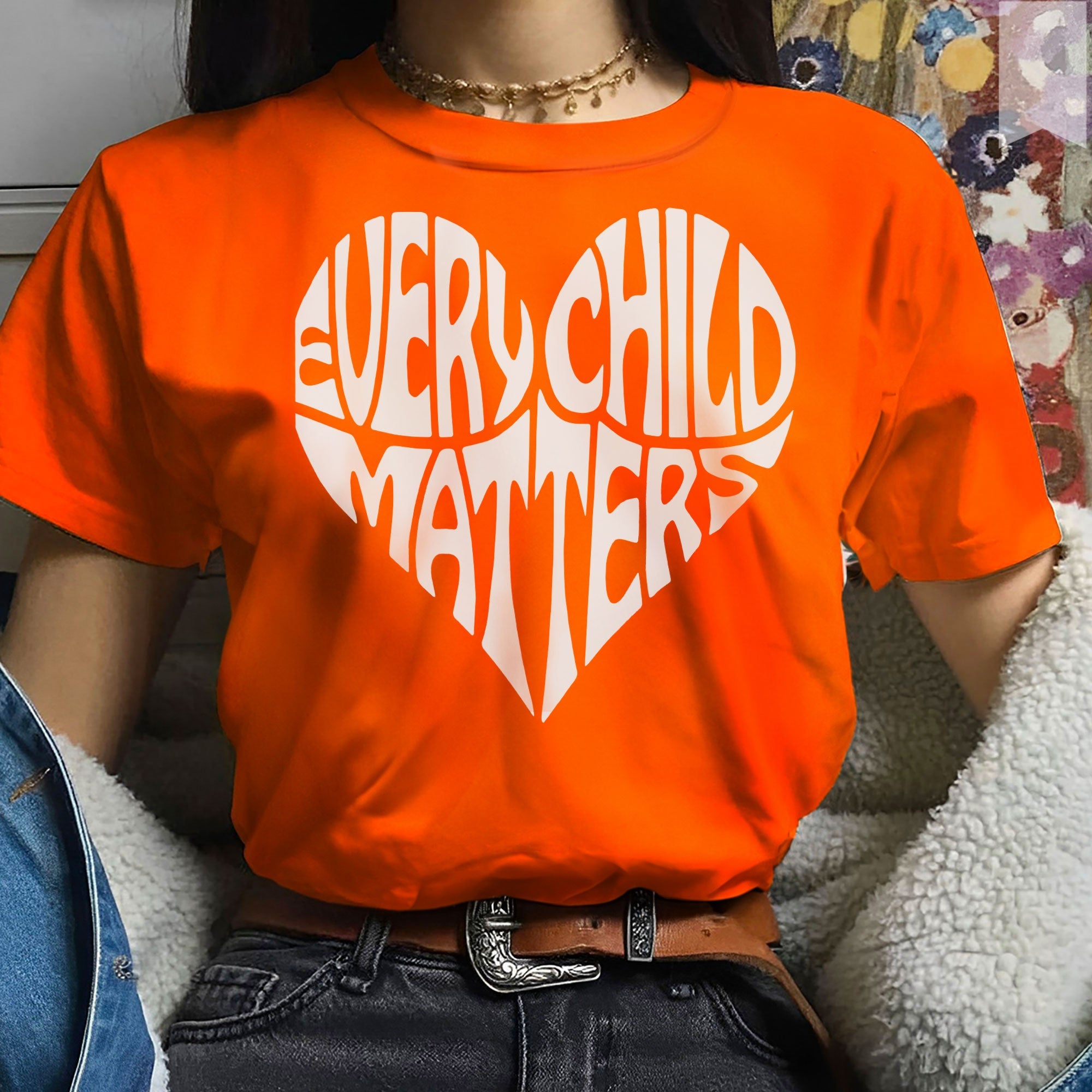 Every Child Matters Native Children Cared By Heart Native American Unisex T-Shirt/Hoodie/Sweatshirt