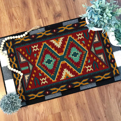 Native Red Yellow Pattern Native Doormat