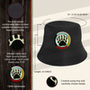 Bear Paw Beaded Unisex Cotton Bucket Hat with Native American
