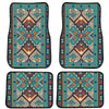 Tribe Blue Pattern Front And Back Car Mats WCS