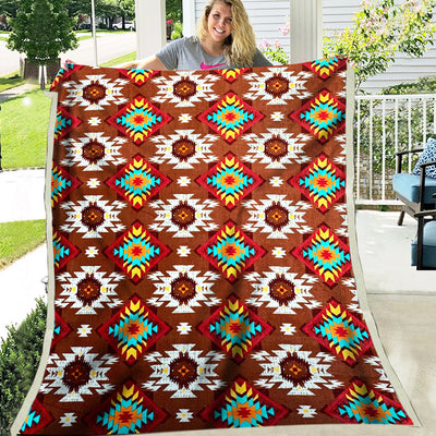 Brown Pattern Fleece Blanket WCS