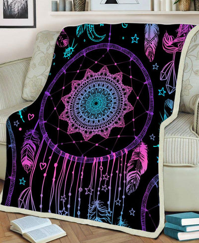 Dreamcatcher Purple Fleece Blanket WCS