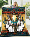 Native Bull Patterns Fleece Blanket WCS