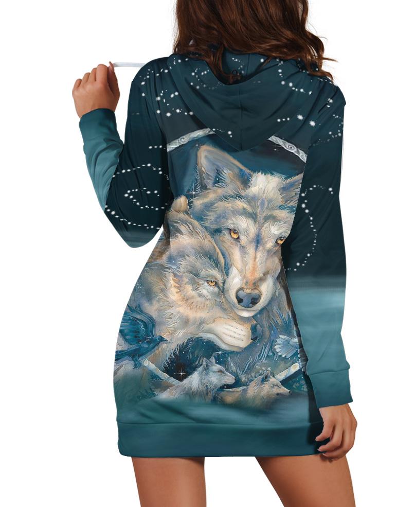Lovely Wolves Hoodie Dress WCS