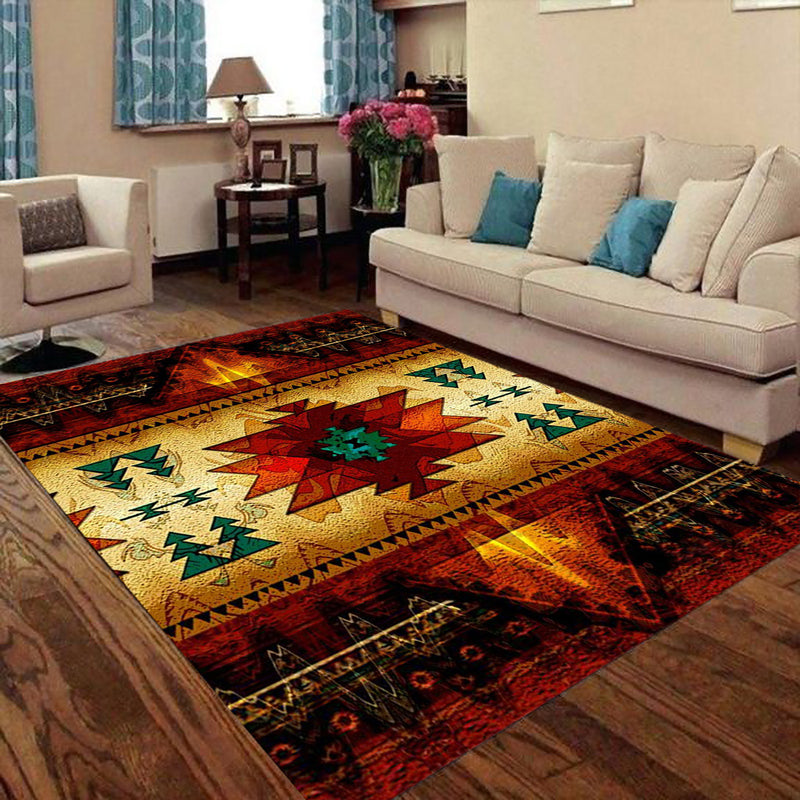 United Tribes Brown Design Native American Area Rug WCS