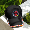 MMIW Feathers Cotton Unisex Baseball Cap With Beaded Patch Brim Native American Style