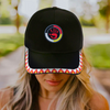 MMIW Feathers Cotton Unisex Baseball Cap With Beaded Patch Brim Native American Style