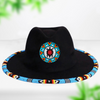 Blue Turtle Feather Fedora Hatband for Men Women Beaded Brim with Native American Style