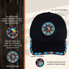 Medicine Wheel Star Baseball Cap With Patch And Brim Cotton Unisex Native American Style