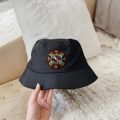 Missing and Murdered Women Beaded Unisex Cotton Bucket Hat with Native American