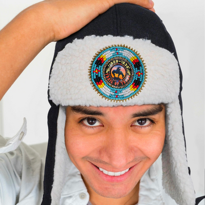 Trail of Tears Beaded Winter Trapper Hats For Men Women Native American Style