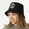 No More Stolen Sister Beaded Unisex Cotton Bucket Hat with Native American