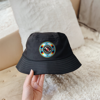 Missing and Murdered Beaded Unisex Cotton Bucket Hat with Native American