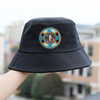 Flag Feather Beaded Unisex Cotton Bucket Hat with Native American
