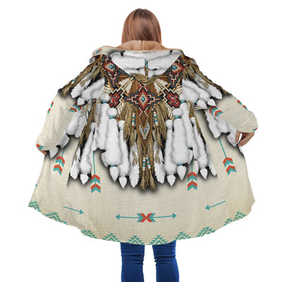White Native Pattern Cloak - Native American Pride Shop