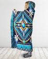 Native Mandala Blue Hooded Blanket WCS