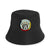 Bear Paw Beaded Unisex Cotton Bucket Hat with Native American