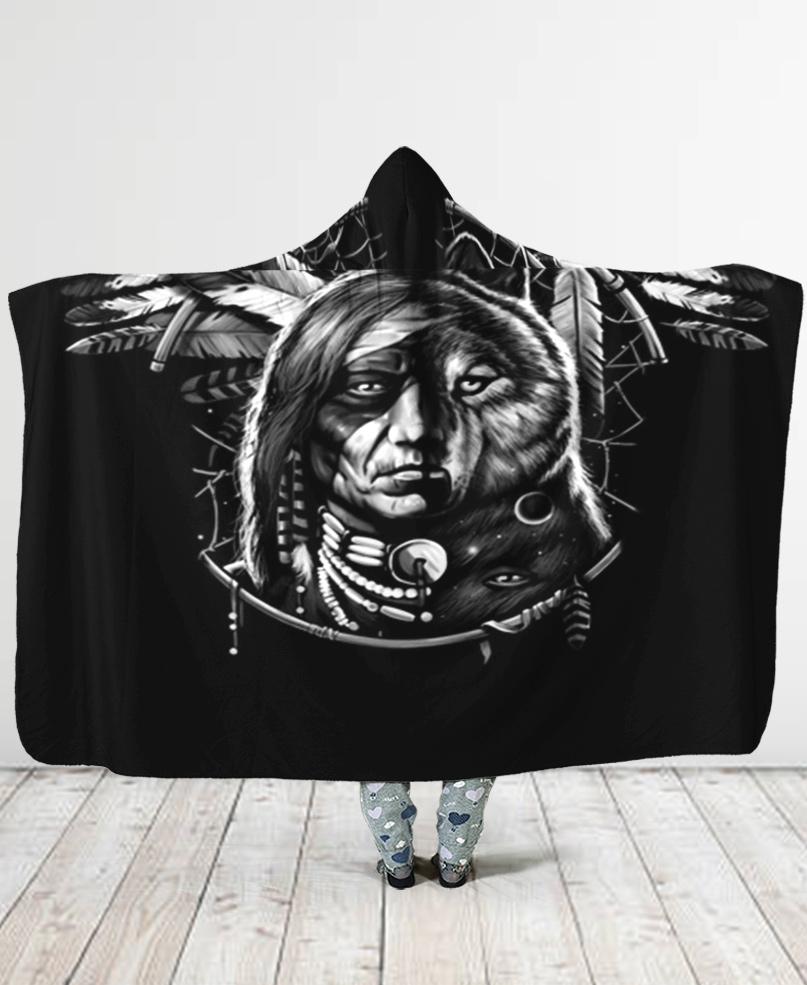Black Chief Hooded Blanket WCS