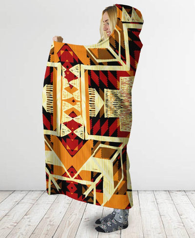 Native Pattern Hooded Blanket WCS