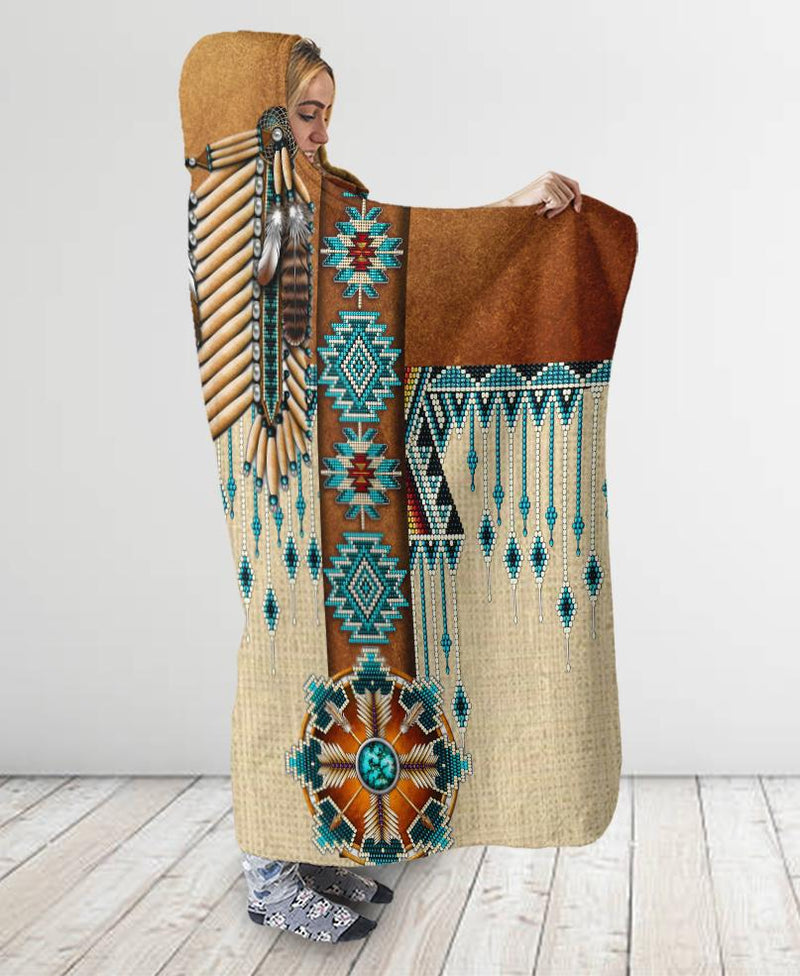 Pattern Native Hooded Blanket WCS