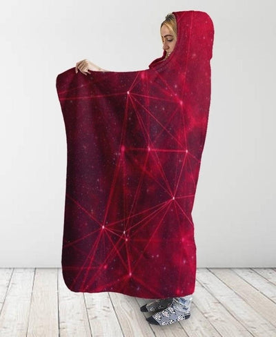 Galaxy Red Hooded Blanket WCS