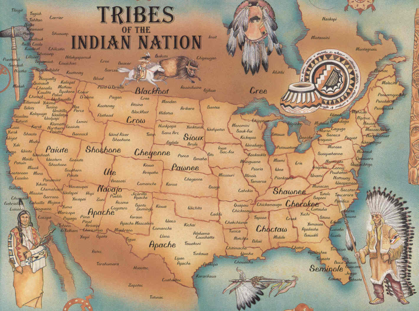 Native Tribes of North America Mapped