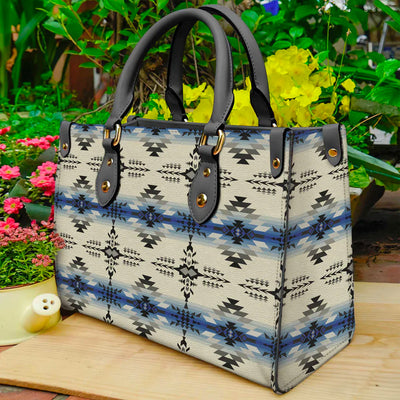 Seamless Geometric Pattern Leather Handbag WCS034