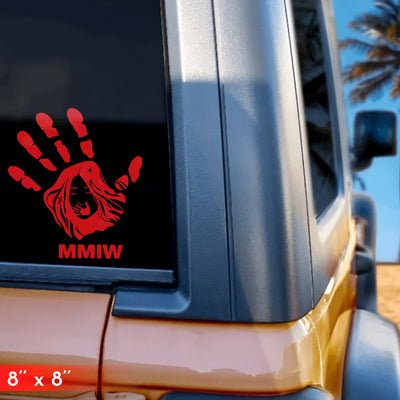 Justice For Missing And Murdered Indigenous Women Red Hand Car Decal 313