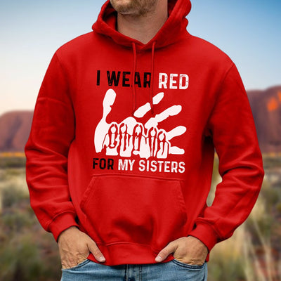 MMIW I Wear Red For My Sister Red Hand Unisex Kid size Hoodie/Sweatshirt/T-Shirt